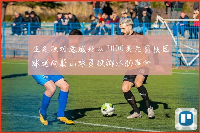 亚足联对蓉城处以3000美元罚款因球迷向蔚山球员投掷水瓶事件